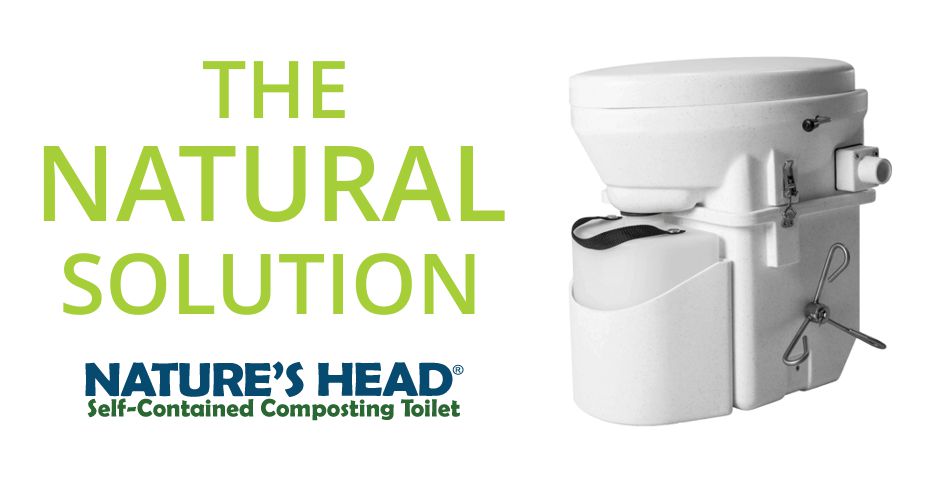 Natures Head marine composting toilet with foot spider handle